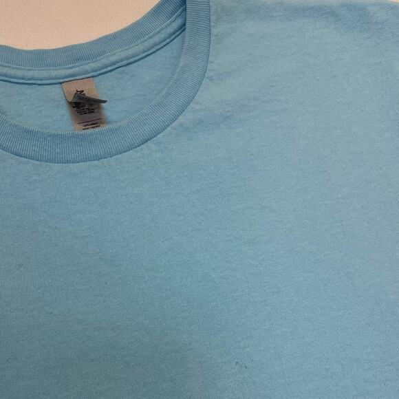 Gildan T-shirt women’s Size Large bright sky short sleeve tee crewneck - Picture 6 of 8